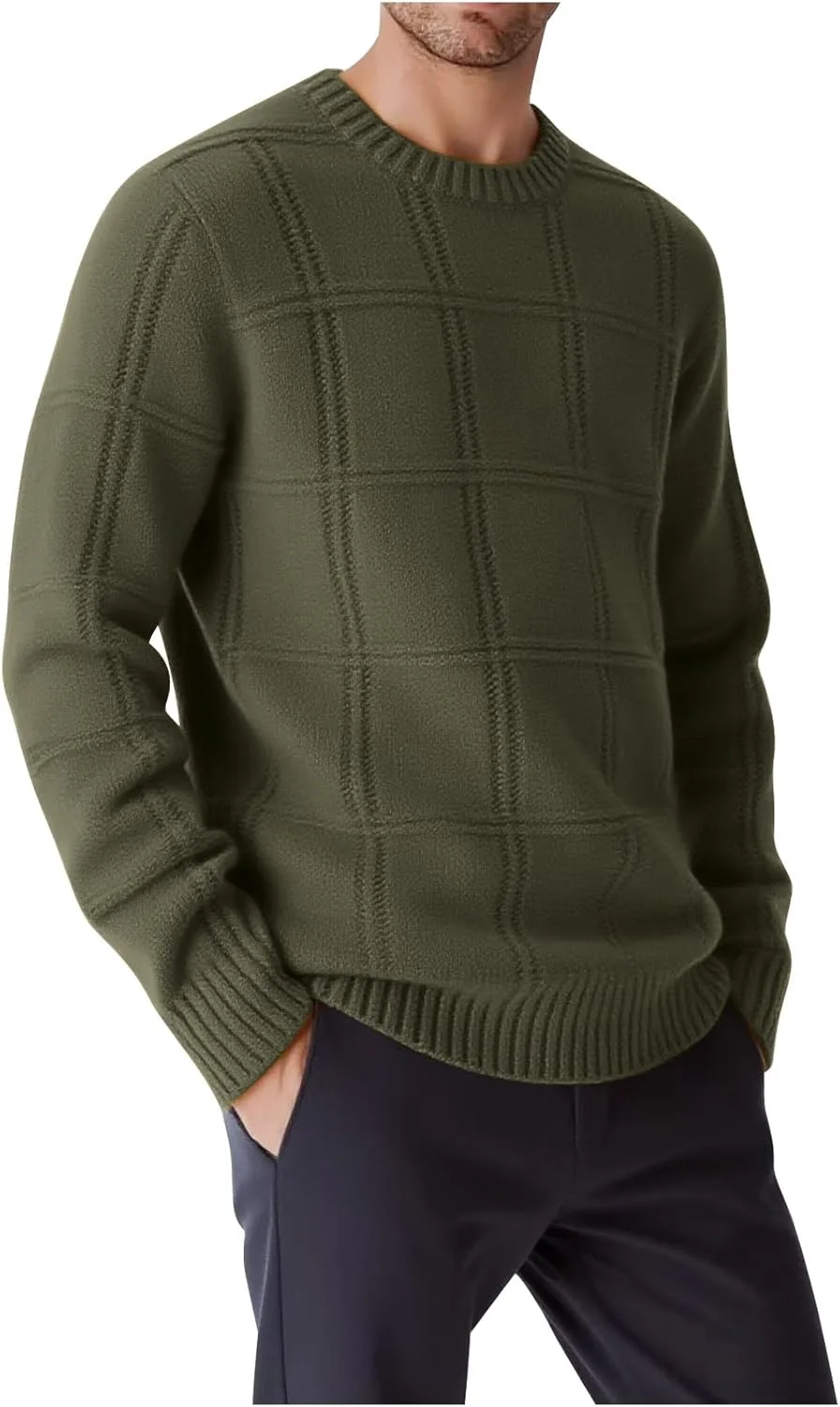 

Мужской свитер в клетку Casual Crewneck Cambkatl