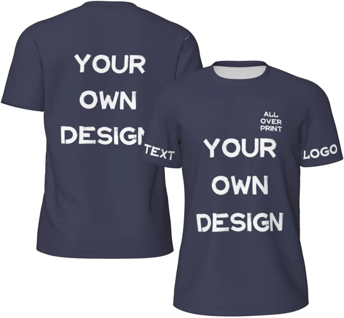 

Футболка с принтом на 4 сторонах