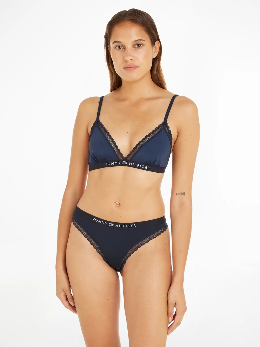 Трусы нижнего белья Tommy Hilfiger "THONG" с фирменным лейблом Tommy Hilfiger Tommy Hilfiger Underwear, цвет Desert-Sky — фото 3