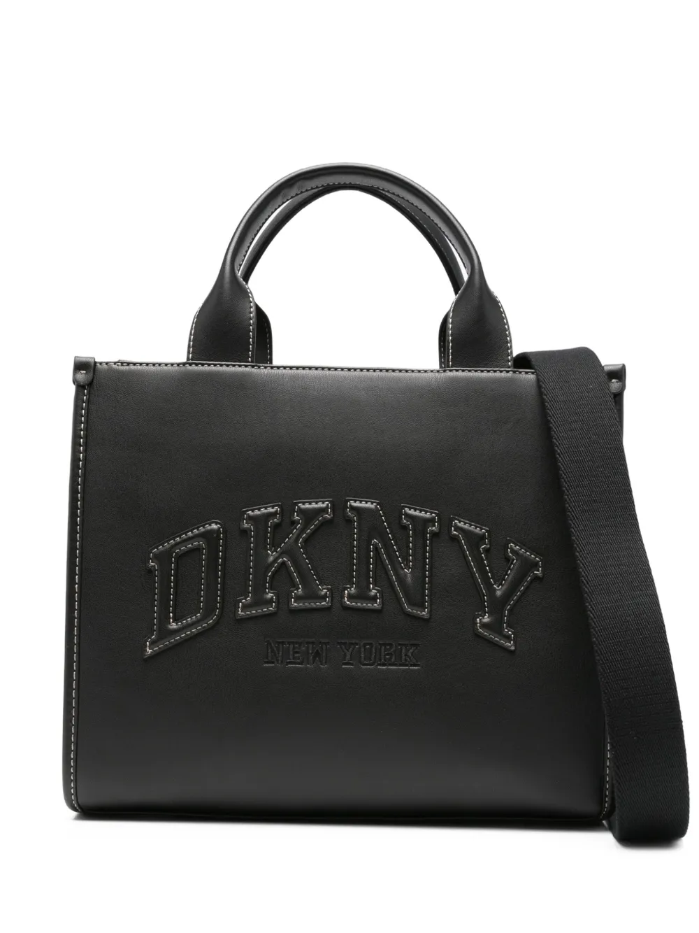 

Сумка-тоут с вышитым логотипом DKNY, черный