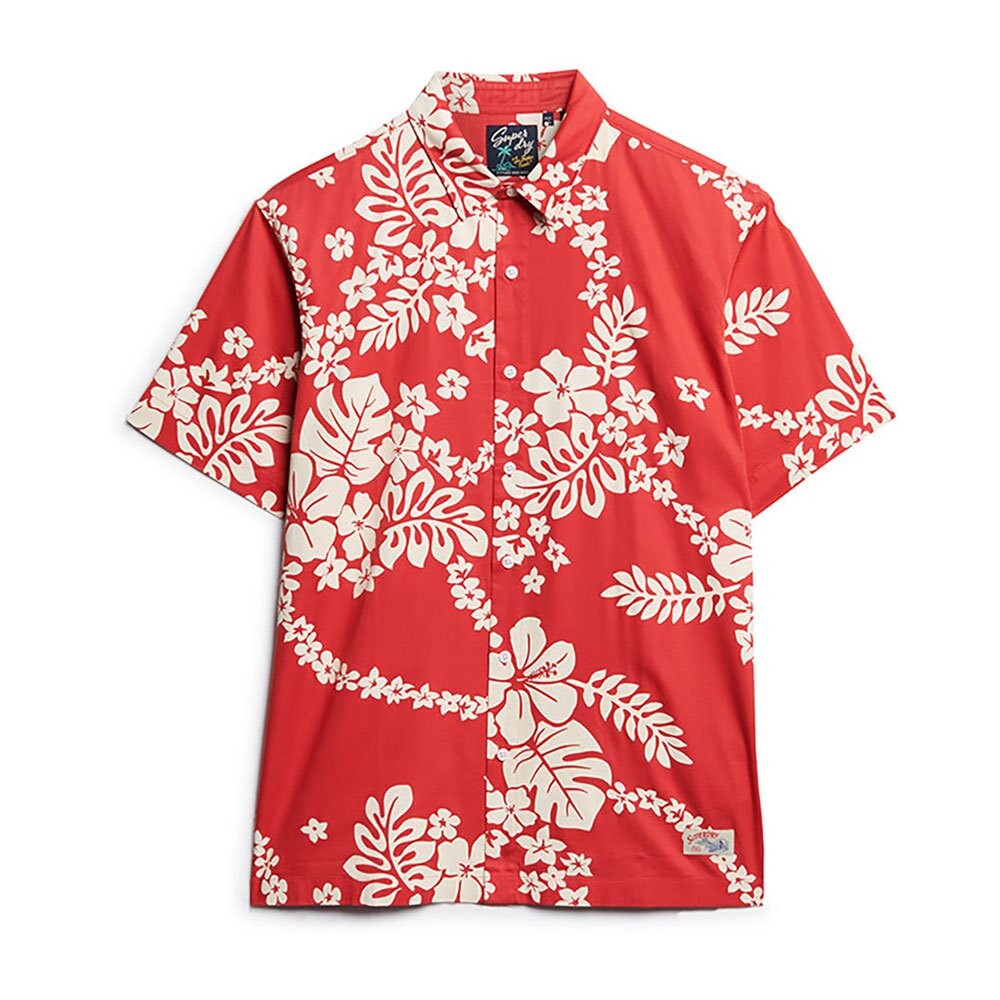 Рубашка с коротким рукавом Superdry Hawaiian, красный — фото 3