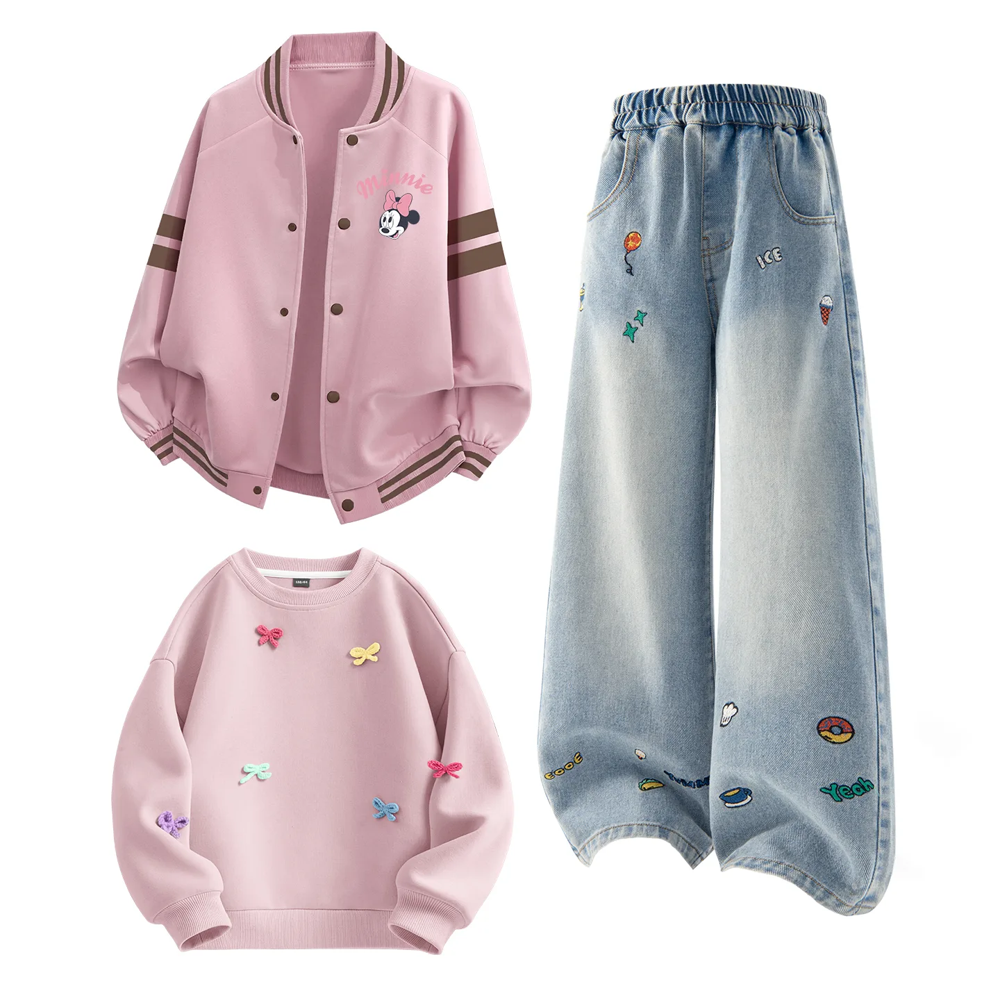 Детский спортивный комплект из 3 предметов Disney, Di Lifting Eye K Lotus Pink+Solid Color Denim Blue+Solid Color Lotus Pink
