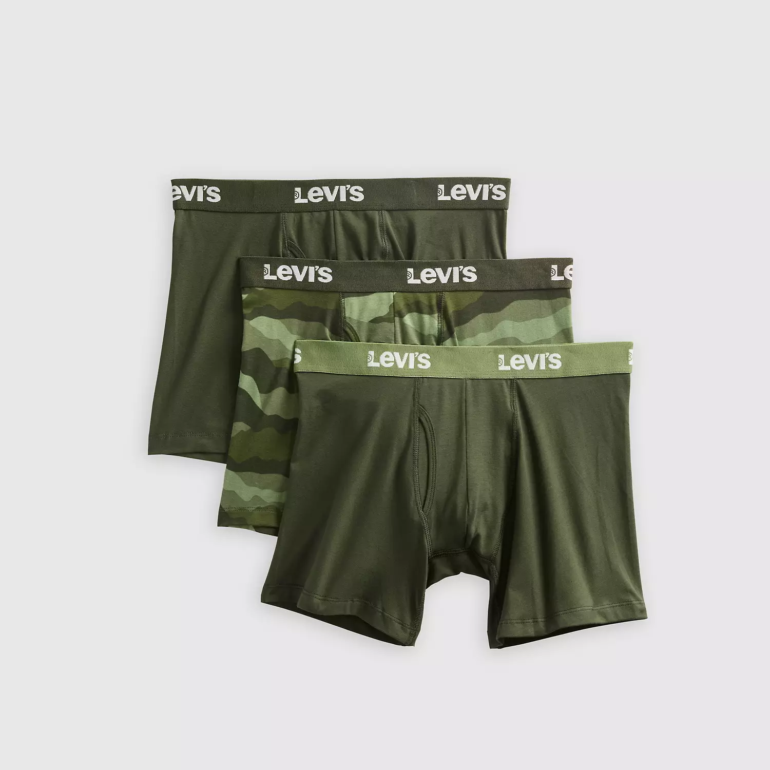 

Трусы-боксеры (3 шт. в упаковке) Levi's, цвет Green Combo