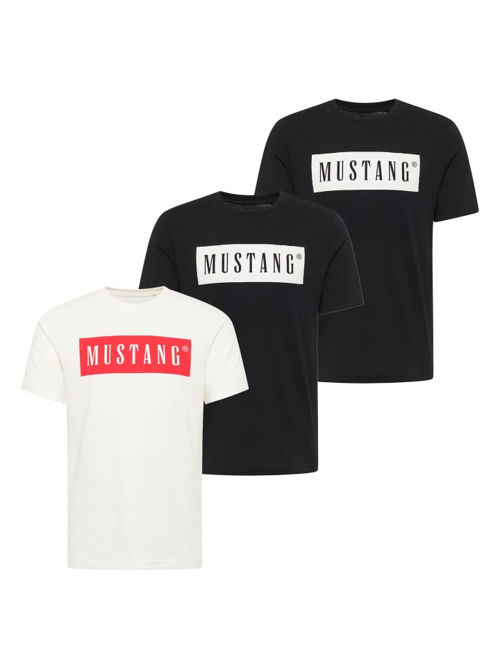 

Mustang Набор из 3 футболок (2 шт., черно-белые)