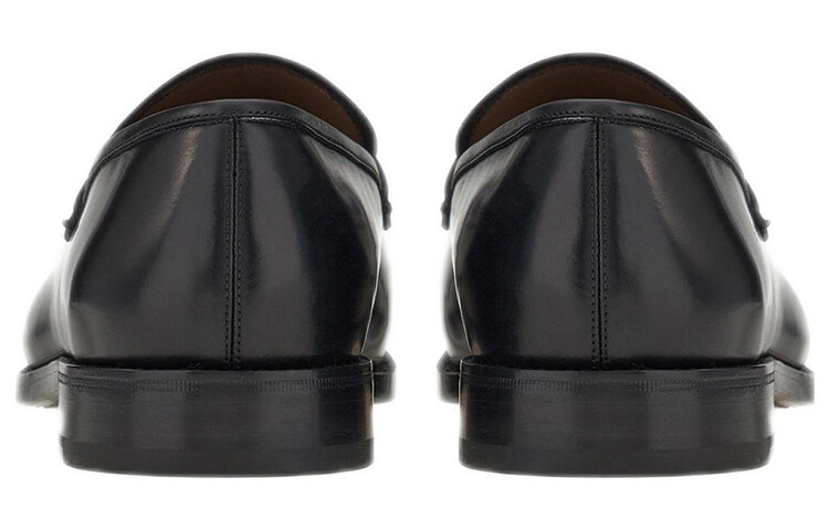 Туфли Ferragamo Men's Gancini на каблуке, черный — фото 4