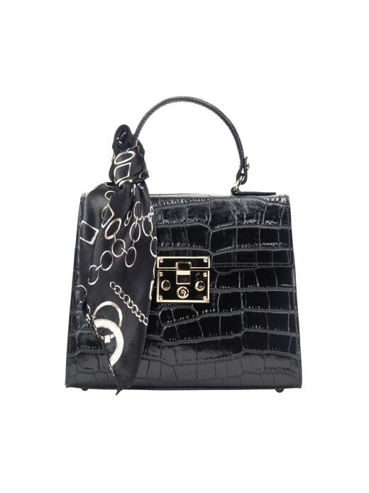 

Кожаная сумка с ручкой Faina, черный