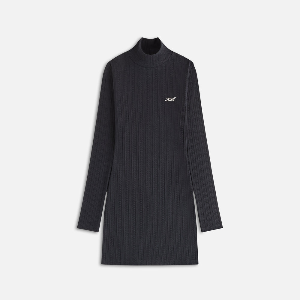 

Платье Kith Women Brier Pointelle Turtleneck Mini Dress, черный