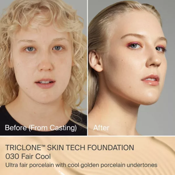 Triclone skin tech тональная основа средней степени покрытия с ферментированной арникой Haus Labs By Lady Gaga, цвет 030 fair cool — фото 2