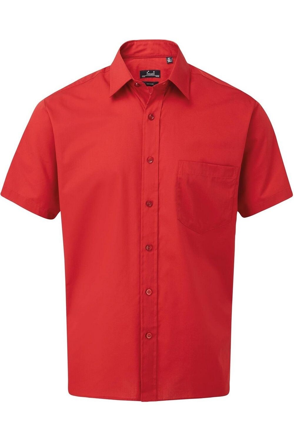 

Рубашка Premier Poplin с коротким рукавом, красный