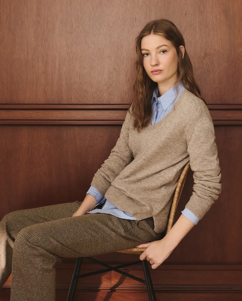 

Женский однотонный джемпер с длинным рукавом Lloyd's, бежево-серый