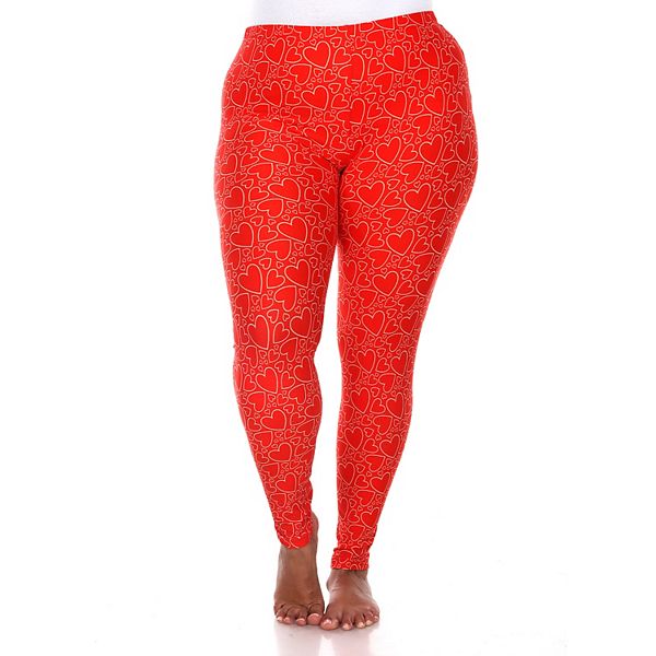 

Леггинсы Plus size с принтом в виде сердца Wm Fashion, Red White