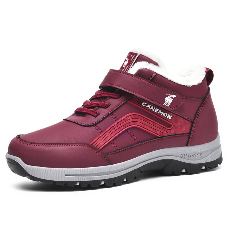 

Высокие утепленные ботинки для походов с флисовой подкладкой, Unisex PROTECTCAMEL, burgundy women's