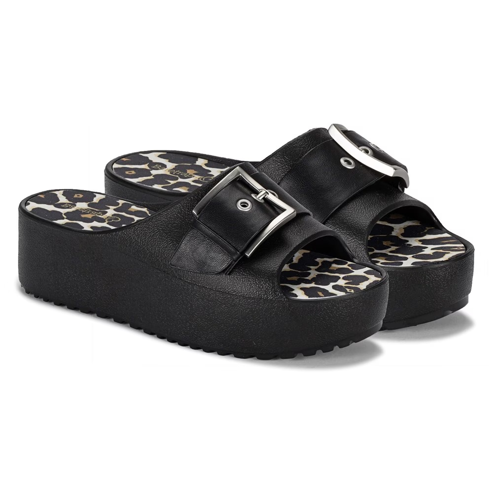 Платформенные сандалии-слайды Pacey Baretraps, black/white