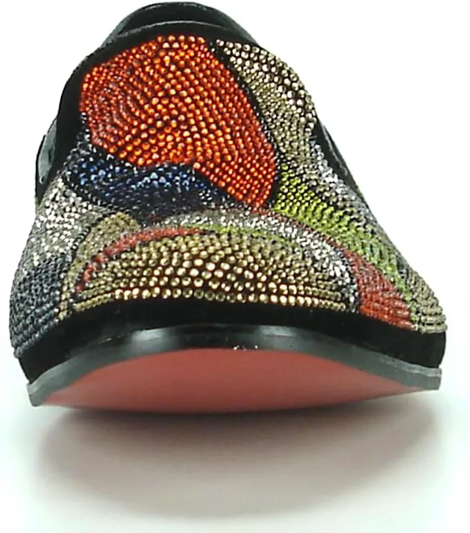 

Лоферы FI-7068 с разноцветными стразами на резинке Fiesso by Aurelio Garcia, мультиколор