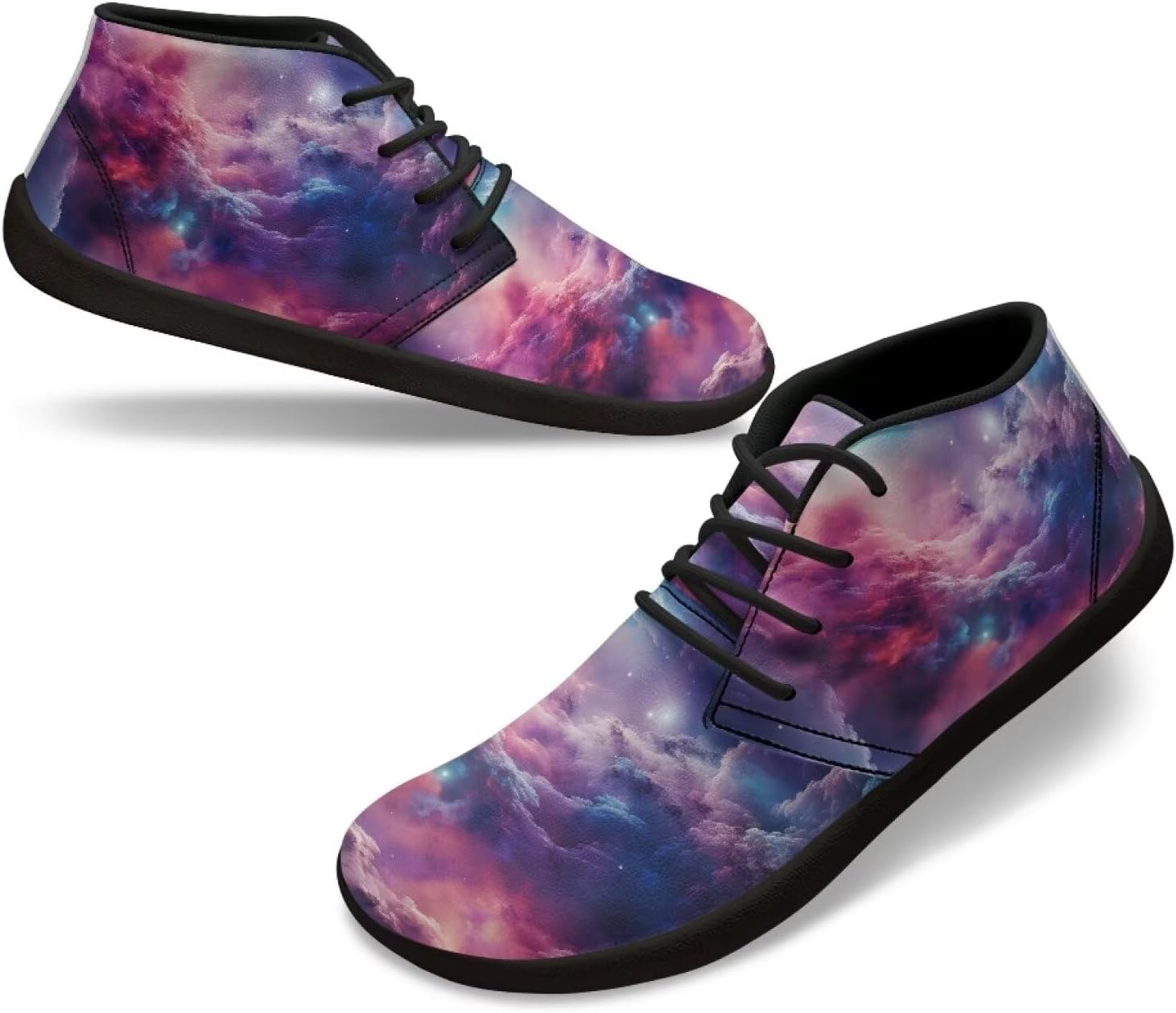 

Мужские кроссовки с широким носком, легкие, низкие, повседневные, для ходьбы, с нулевым перепадом высоты подошвы, нескользящие, спортивные, размеры US 5-14 Qoiuvncy, Galaxy and Clouds