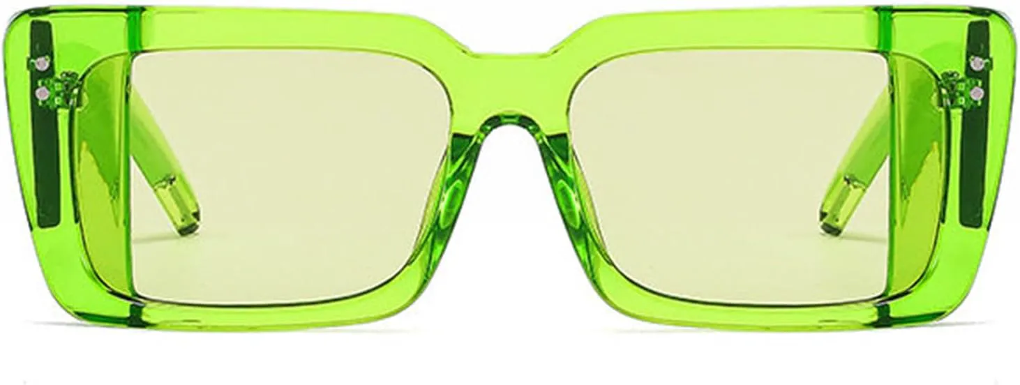 

Солнцезащитные очки Willochra в квадратной оправе для женщин и мужчин, массивные прямоугольные солнцезащитные очки черного цвета с защитой UV400, цвет F27, C1