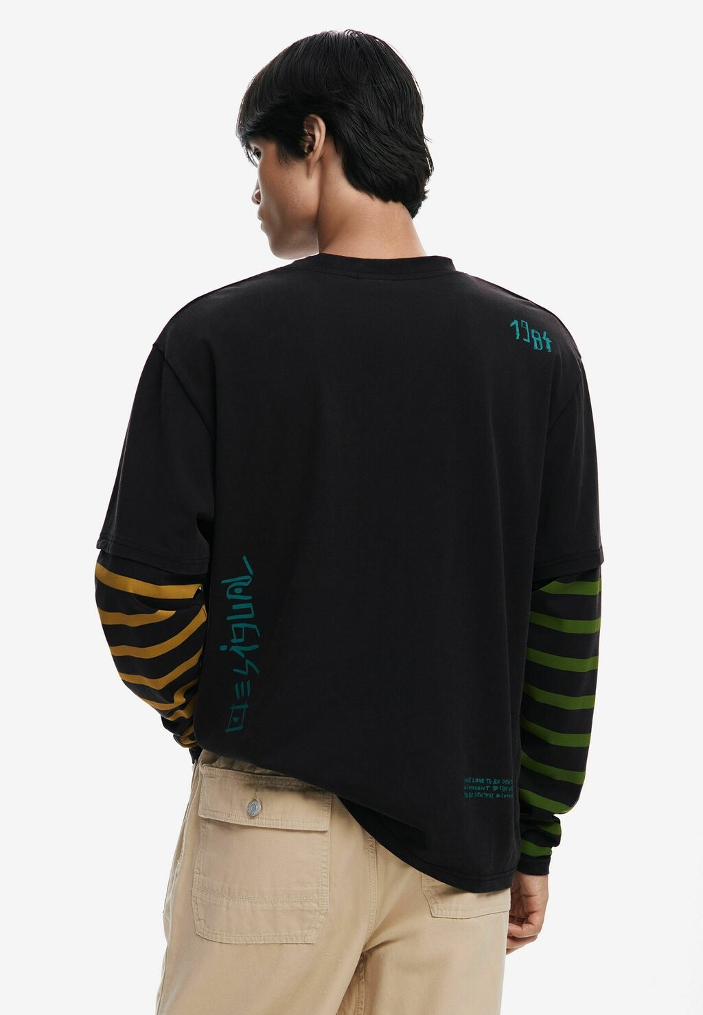 

Топ с длинными рукавами Desigual, черный