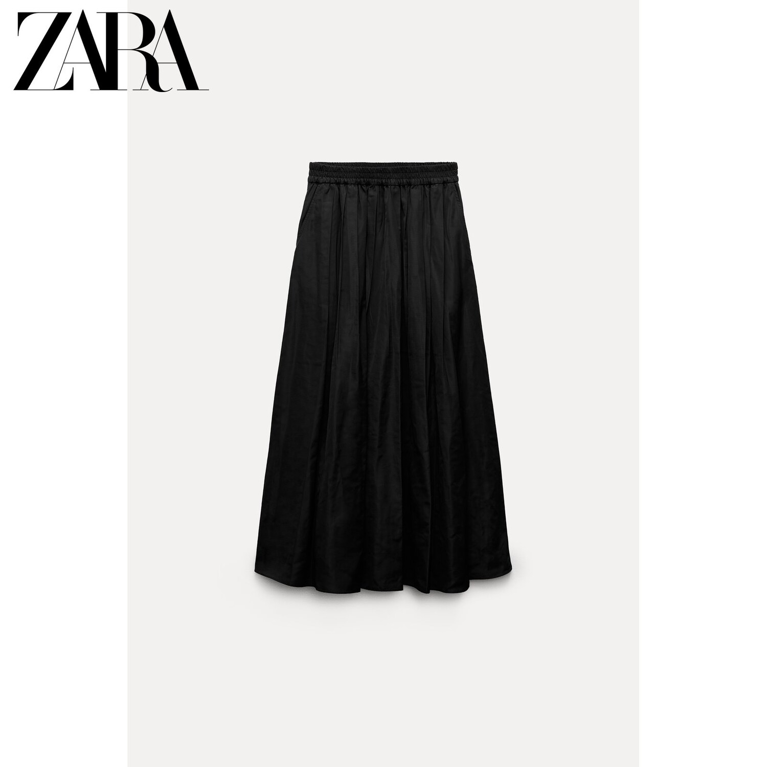 

Юбка-миди Zara ZW с широким подолом, черный