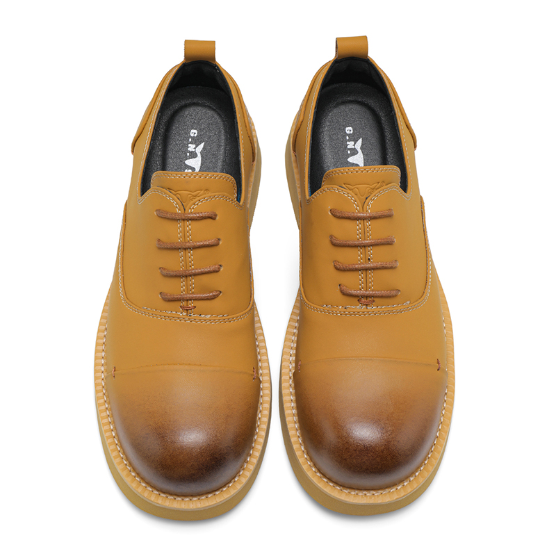 G.N.SHIJIA Мужские повседневные кроссовки Low Top желтые, цвет Yellow — фото 4