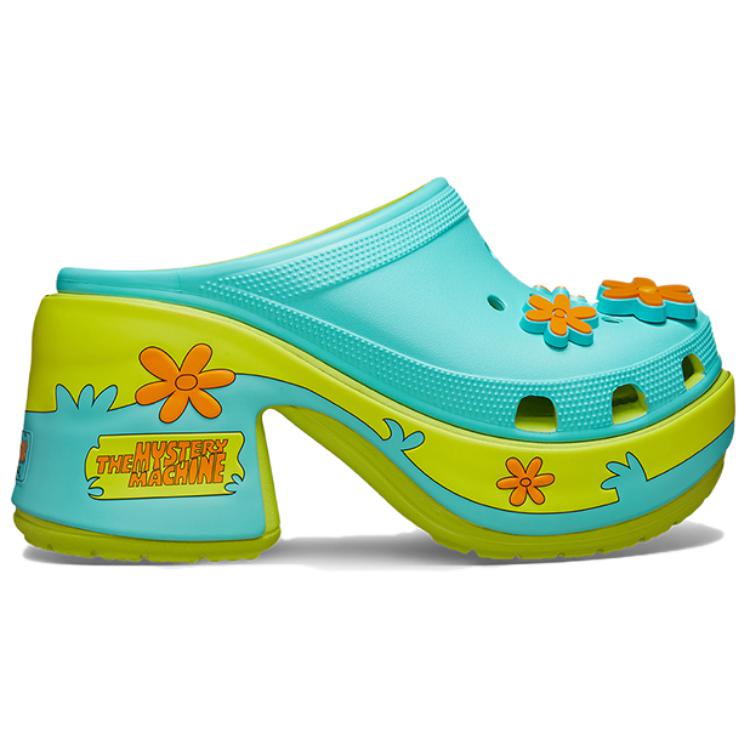 Кроксы Siren Clog Scooby Doo! The Mystery Machine женские, сине-зеленые — фото 2