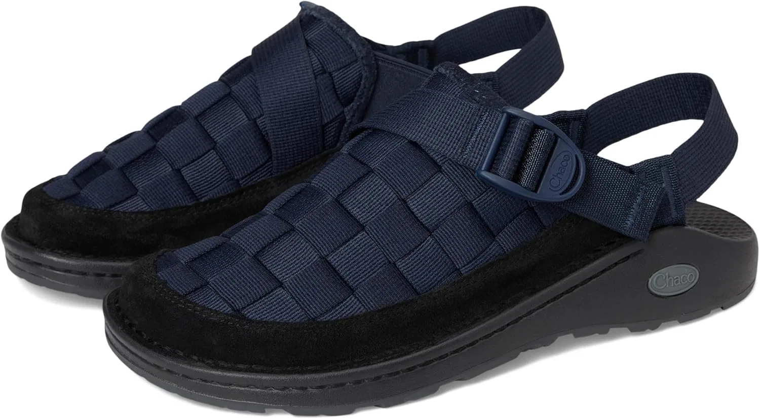 Мужские деревянные сабо Chaco Canyon из плетеного дерева, Navy Blue Alloy