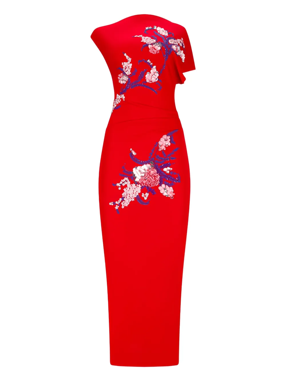 

Платье на одно плечо DES PHEMMES, красный