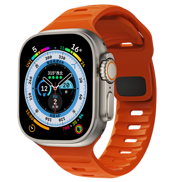 

Vobafe Часы Strap Apple Compatibility Silicone Material, Square buckle silicone - vitality orange