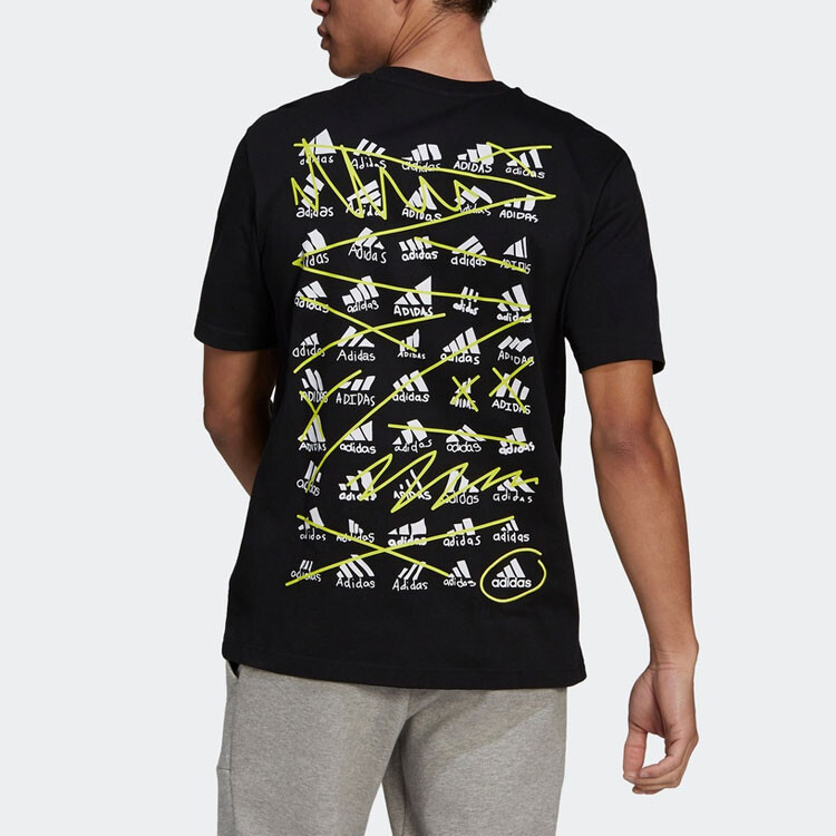 Футболка SCRIBBLE мужская черная Adidas, черный — фото 3