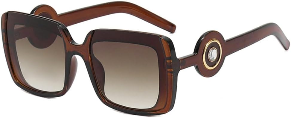 

Модные большие квадратные солнцезащитные очки с бриллиантовой оправой для женщин и мужчин, винтажные солнцезащитные очки, классические очки с защитой от УФ-излучения UV400 MTZJH, C3