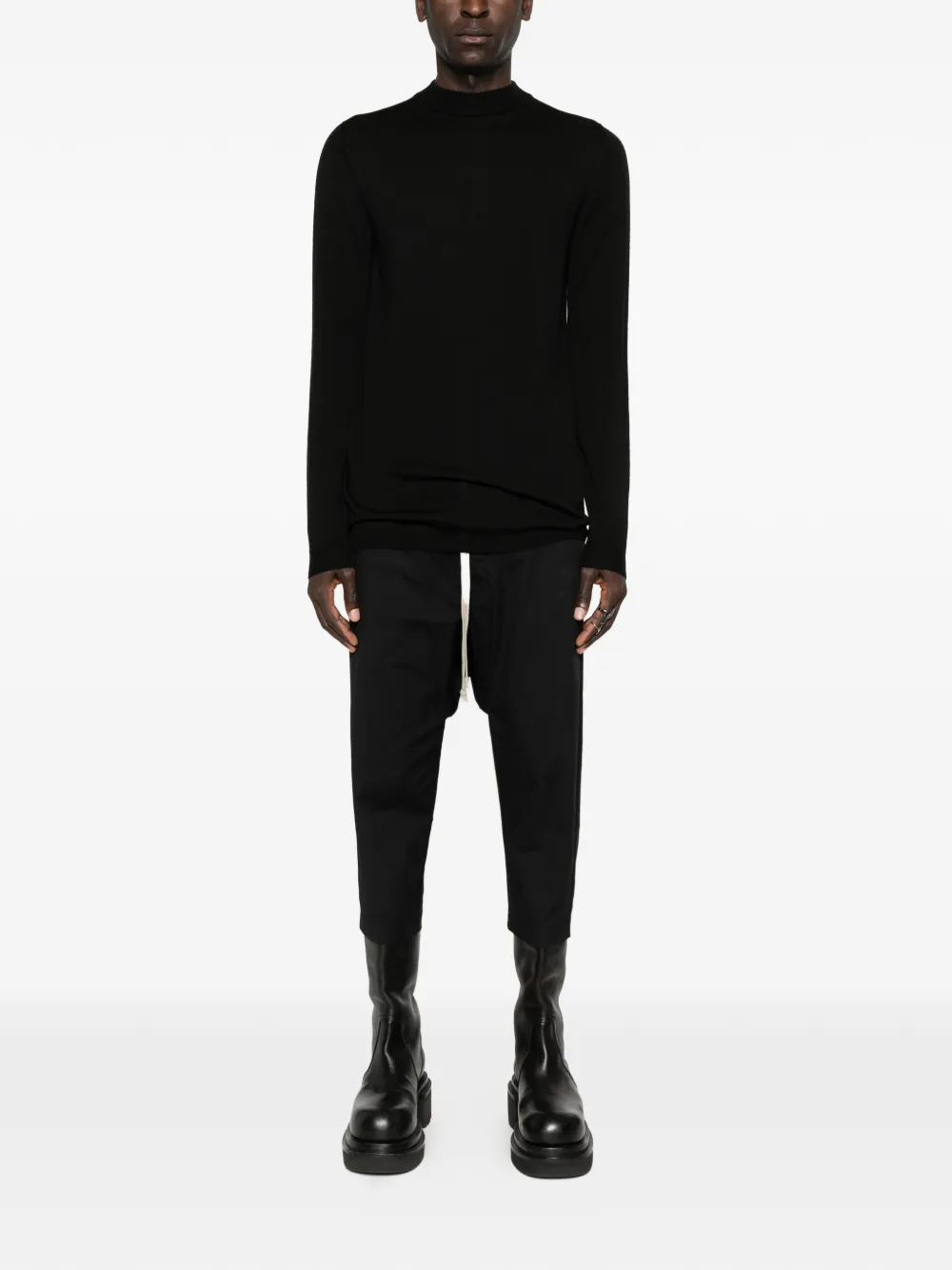 Джемпер Level Lupetto с круглым вырезом Rick Owens, черный — фото 2