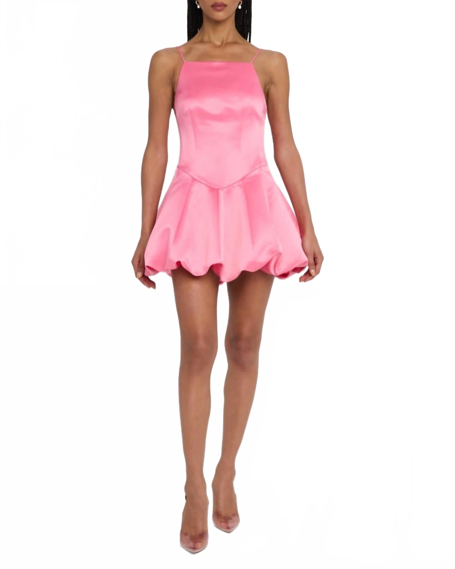 

Джейк Сатиновое мини-платье в розовом LoveShackFancy