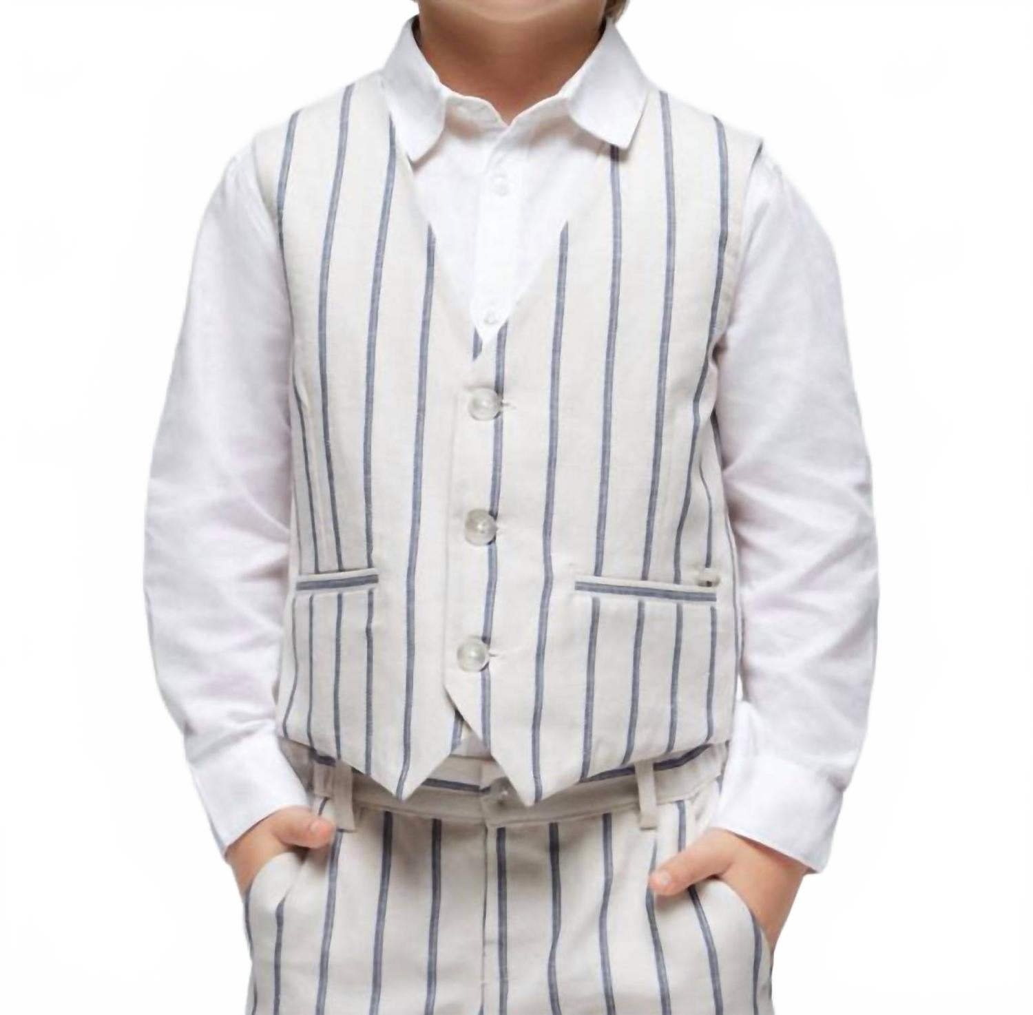 

Жилет в тонкую полоску для мальчиков, цвет «каменный/синий» Mayoral, Stone/Blue