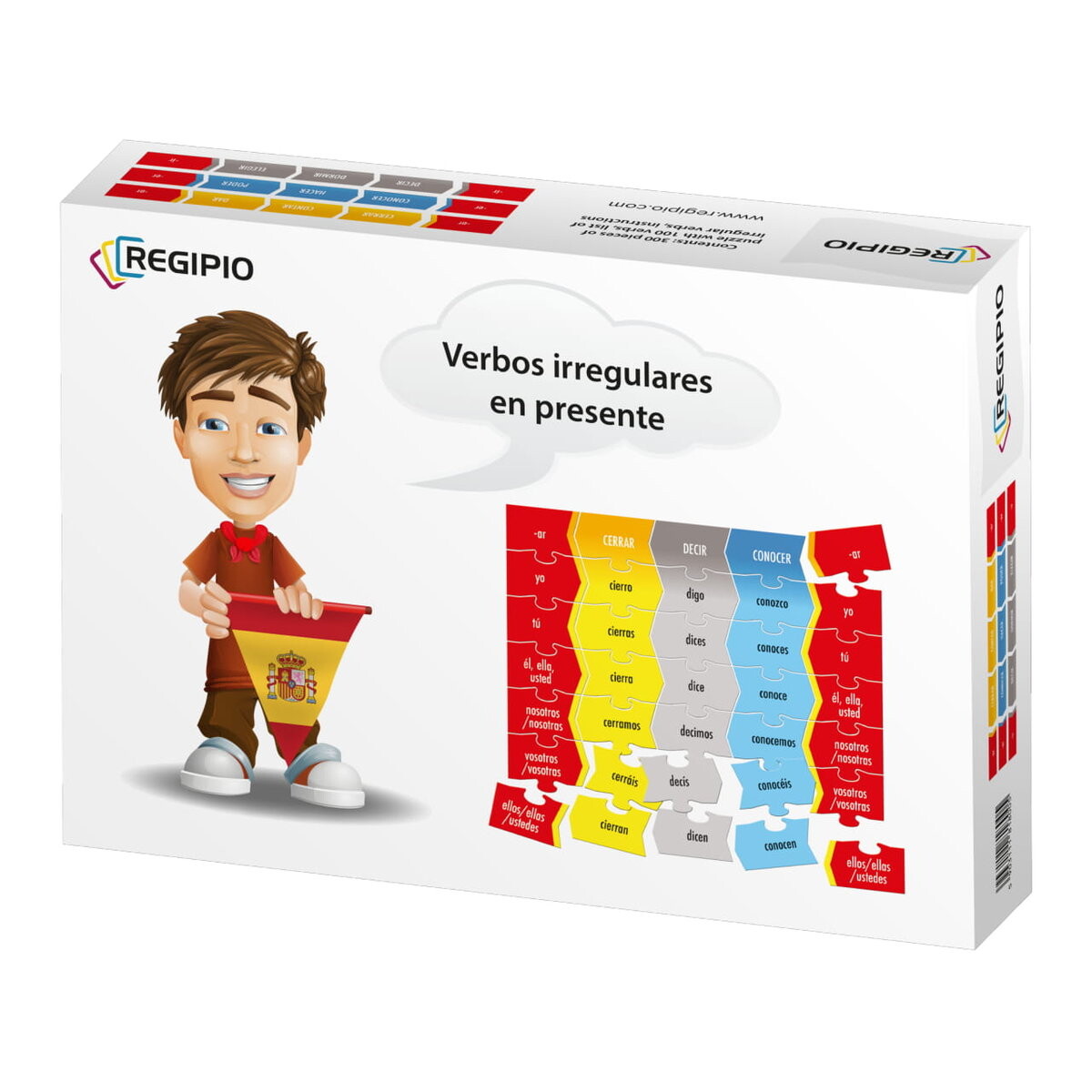 

Verbos Irregulares en Presente, настольная игра, Regipio