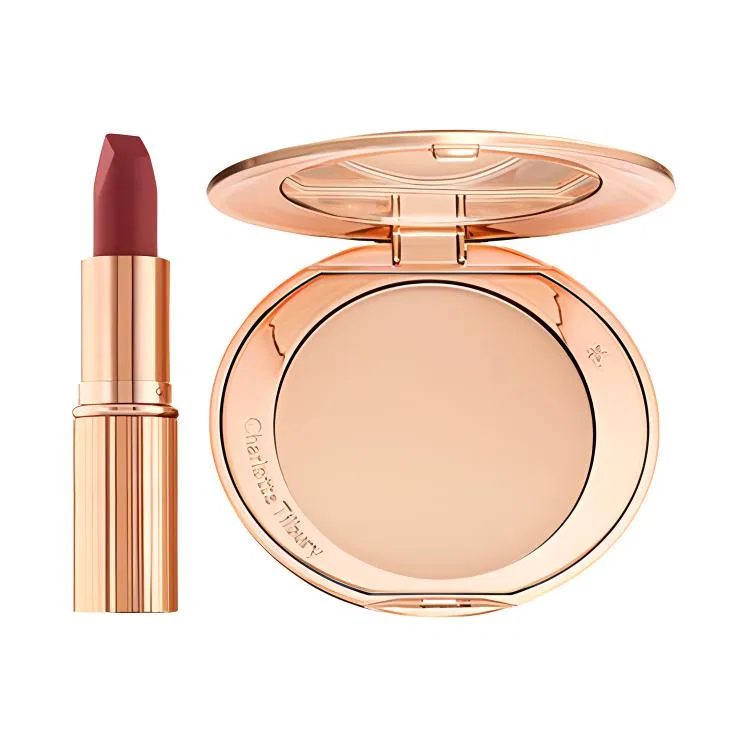 Набор косметики Charlotte Tilbury Honey Powder Natural White+Kiss Lipstick