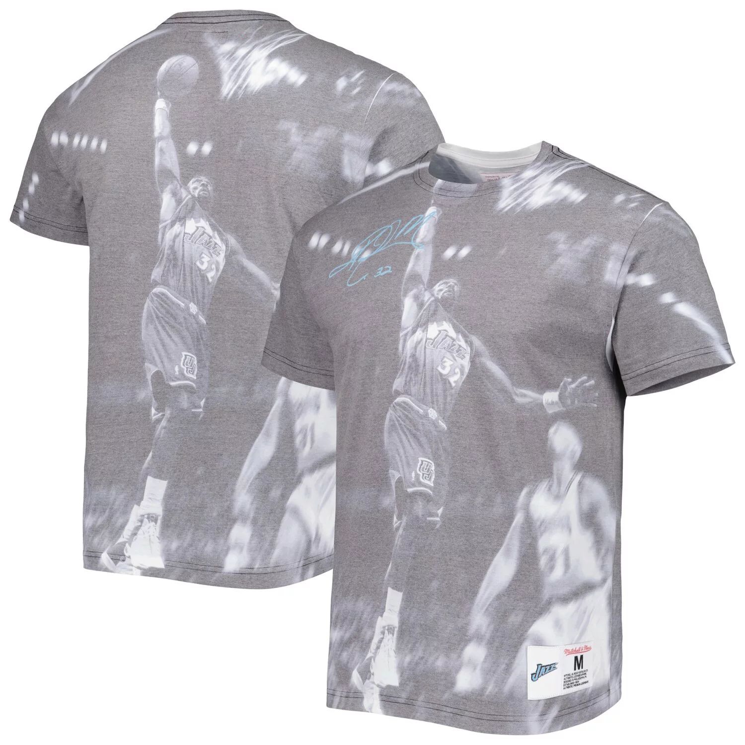 

Мужская серая сублимированная футболка Mitchell & Ness Karl Malone Utah Jazz Upper The Rim, Серый, Мужская серая сублимированная футболка Mitchell & Ness Karl Malone Utah Jazz Upper The Rim