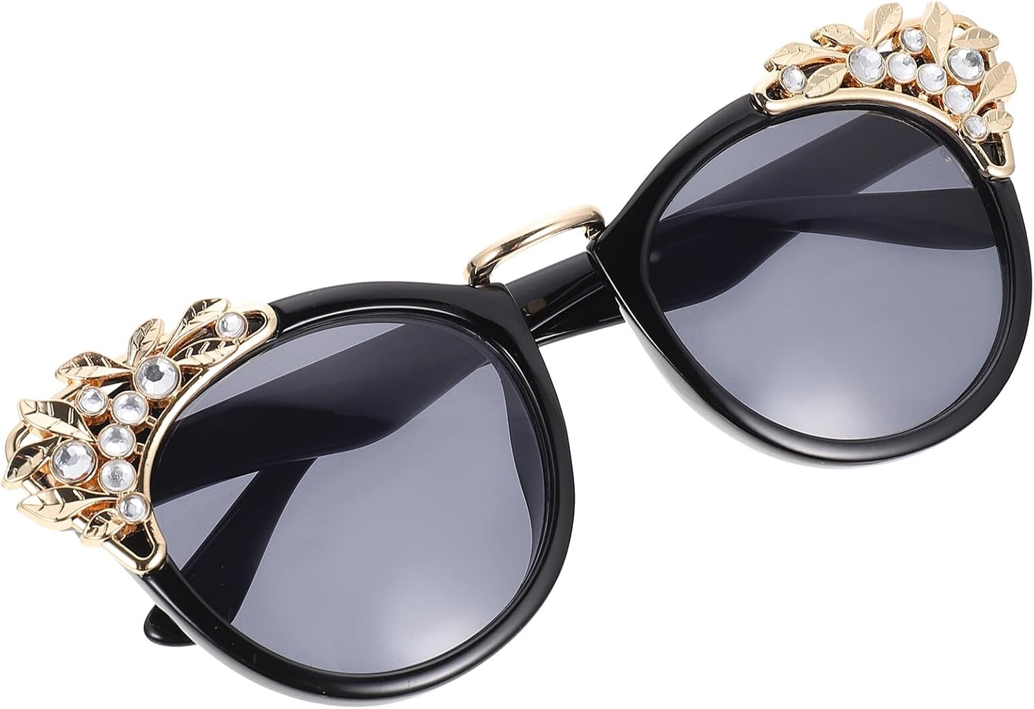 

Солнцезащитные очки ARTIBETTER «Кошачий глаз» со стразами для женщин, винтажные солнцезащитные очки для активного отдыха с защитой от УФ-излучения, черная оправа в пляжном стиле, Black