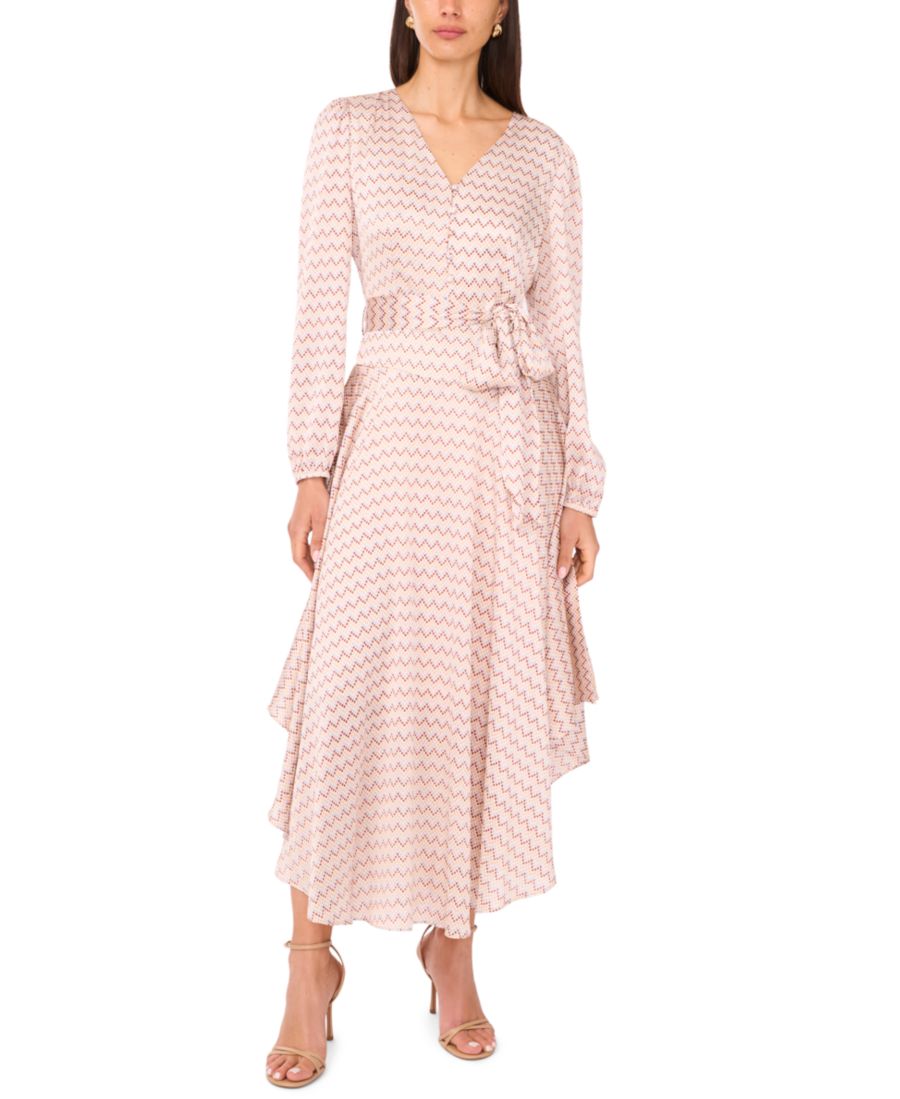 

Женское длинное платье с V-образным вырезом и поясом на талии Vince Camuto, Birch