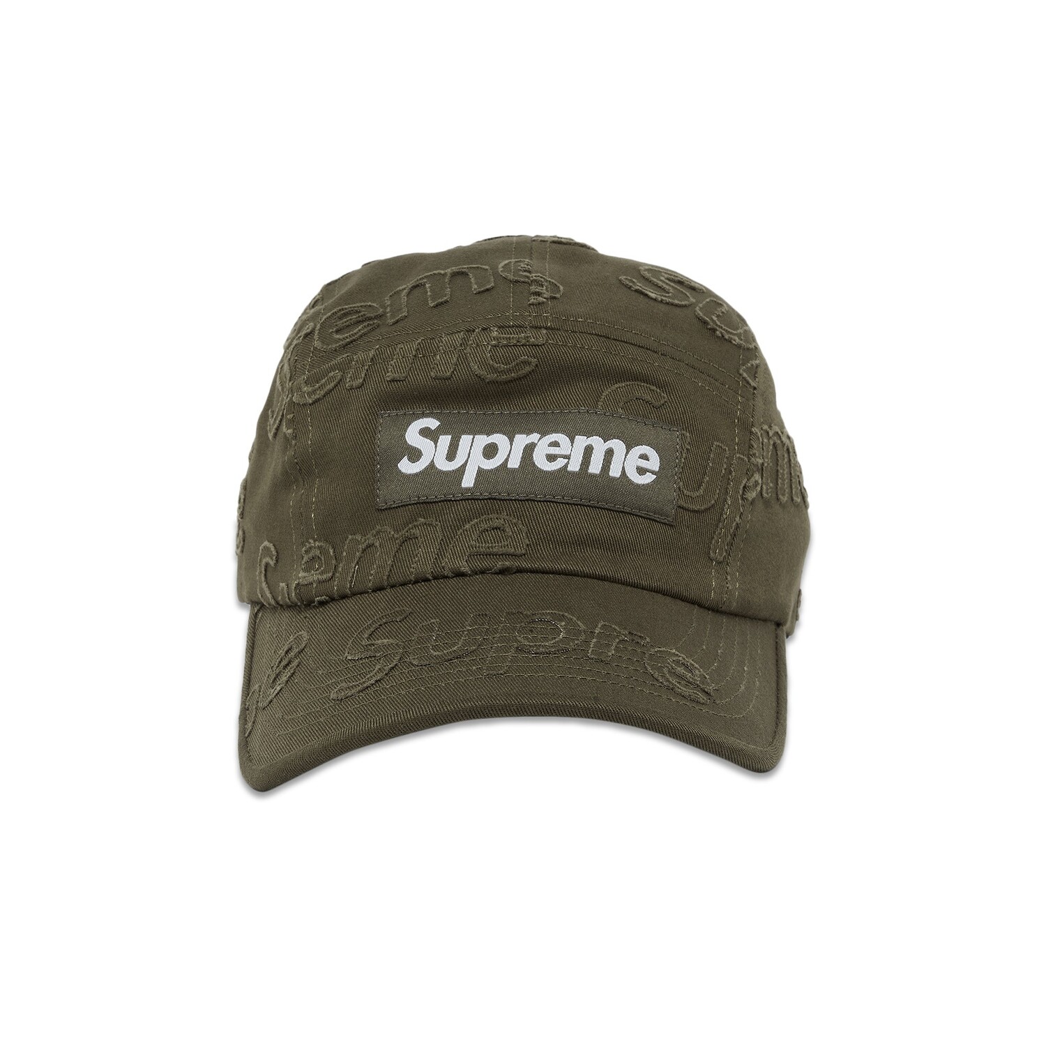 

Саржевая кепка Supreme Lasered Оливковая
