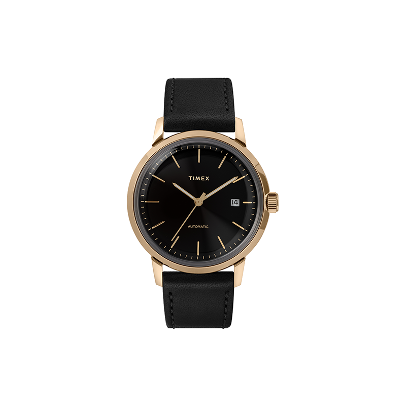

TIMEX Часы Wrist Watch Automatic Mechanical Movement Leather Strap Black Dial Men's Watch