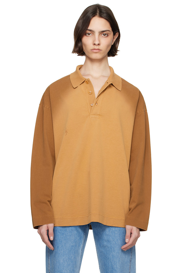 

Длинный рукав регби поло Jw Anderson, цвет tobacco