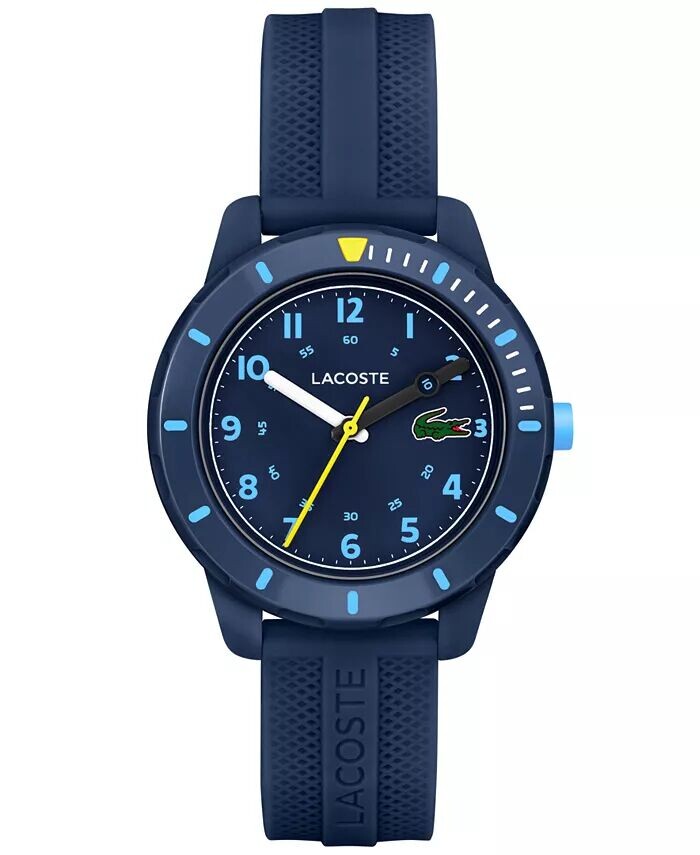 

Мини-теннисные часы с темно-синим силиконовым ремешком, 34 мм Lacoste, синий
