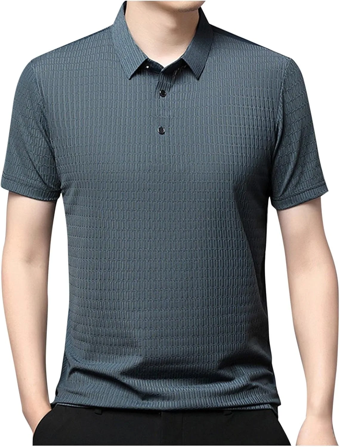 

Мужская поло для гольфа с коротким рукавом, влагоотводящая, Slim Fit QUNPIU