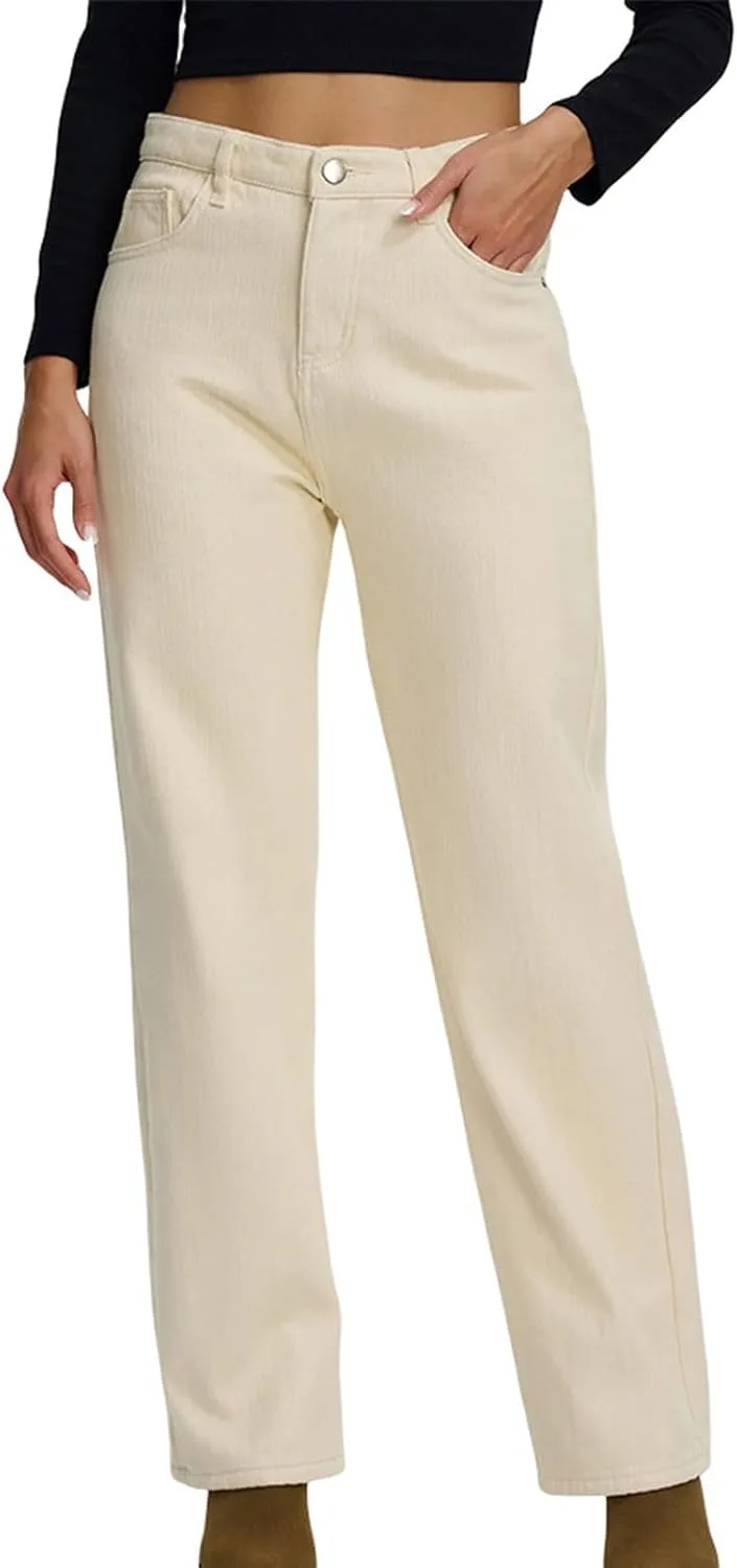 Широкие джинсы для женщин Stretch High Waisted