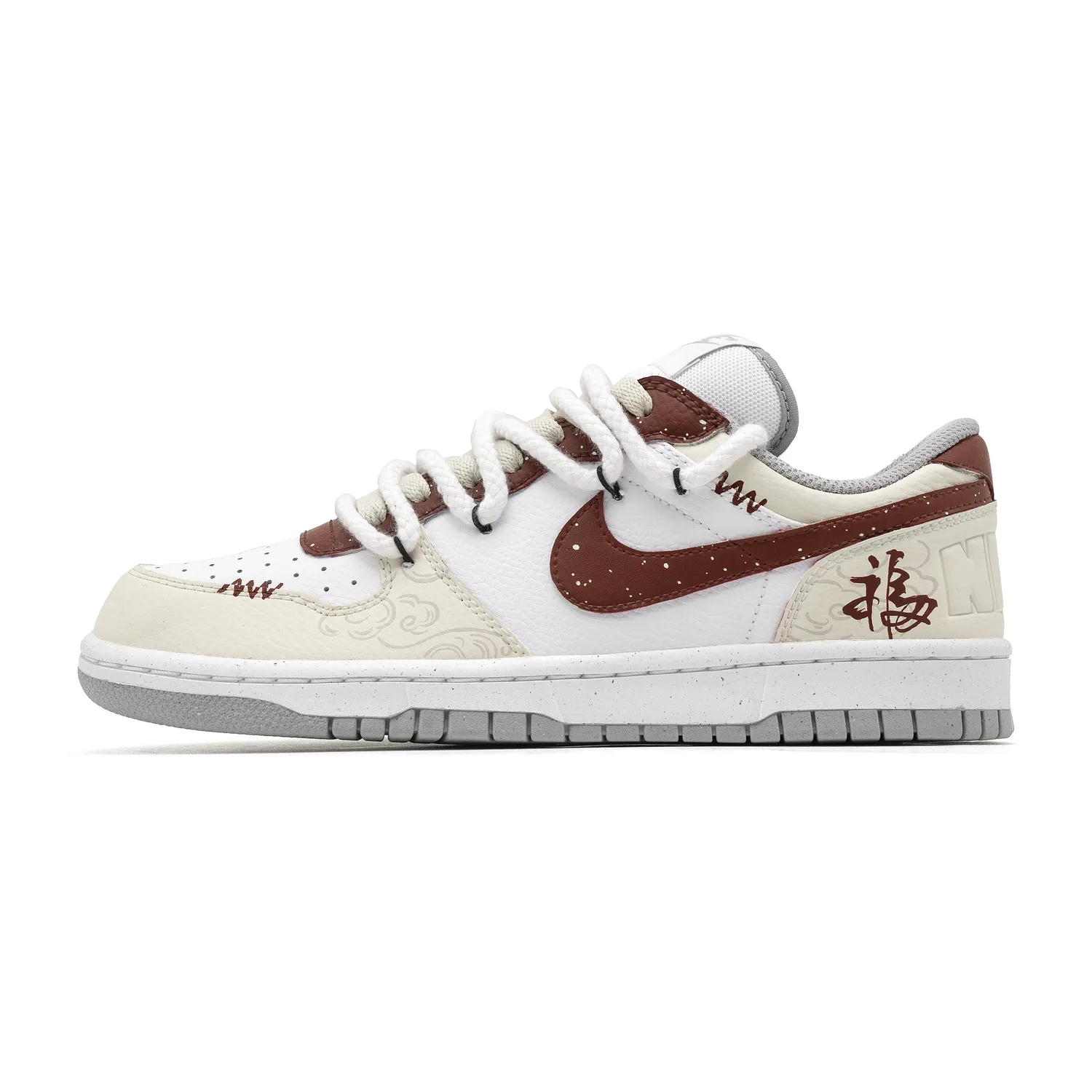 Кроссовки low top с защитой от скольжения, износостойкие и дышащие, в комплекте с коробкой благословения и защиты Nike, Red White B-BOX — фото 3