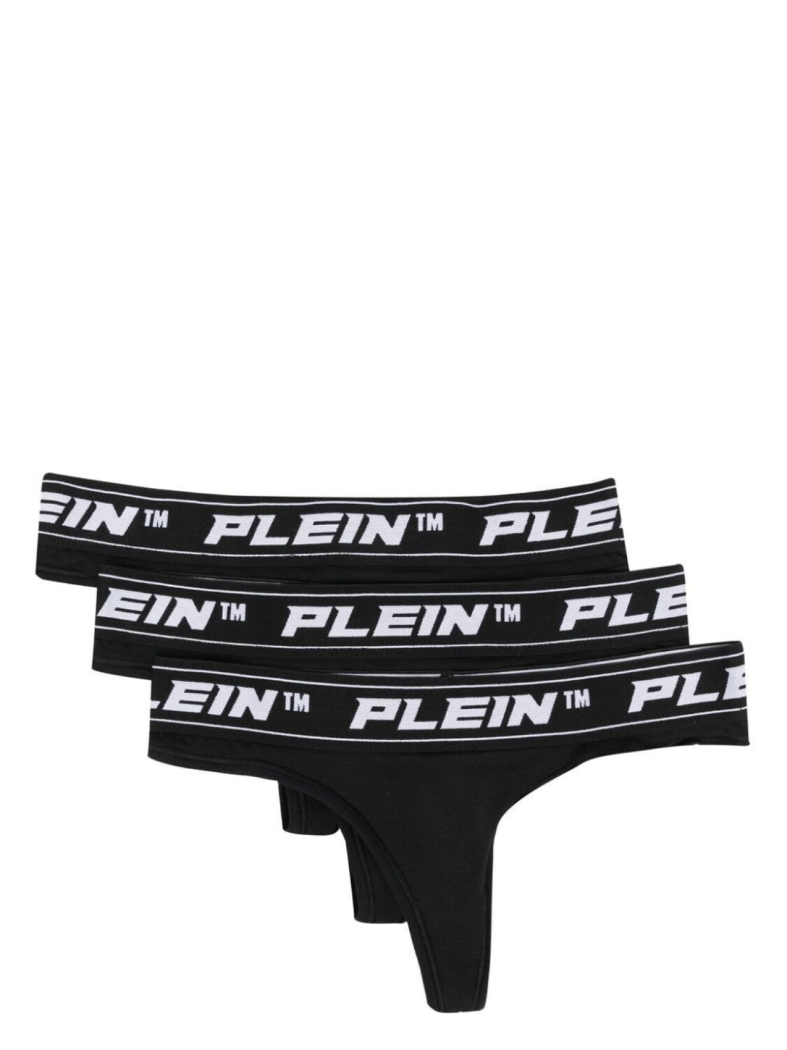 

Philipp Plein комплект из трех трусов-стрингов с логотипом, черный