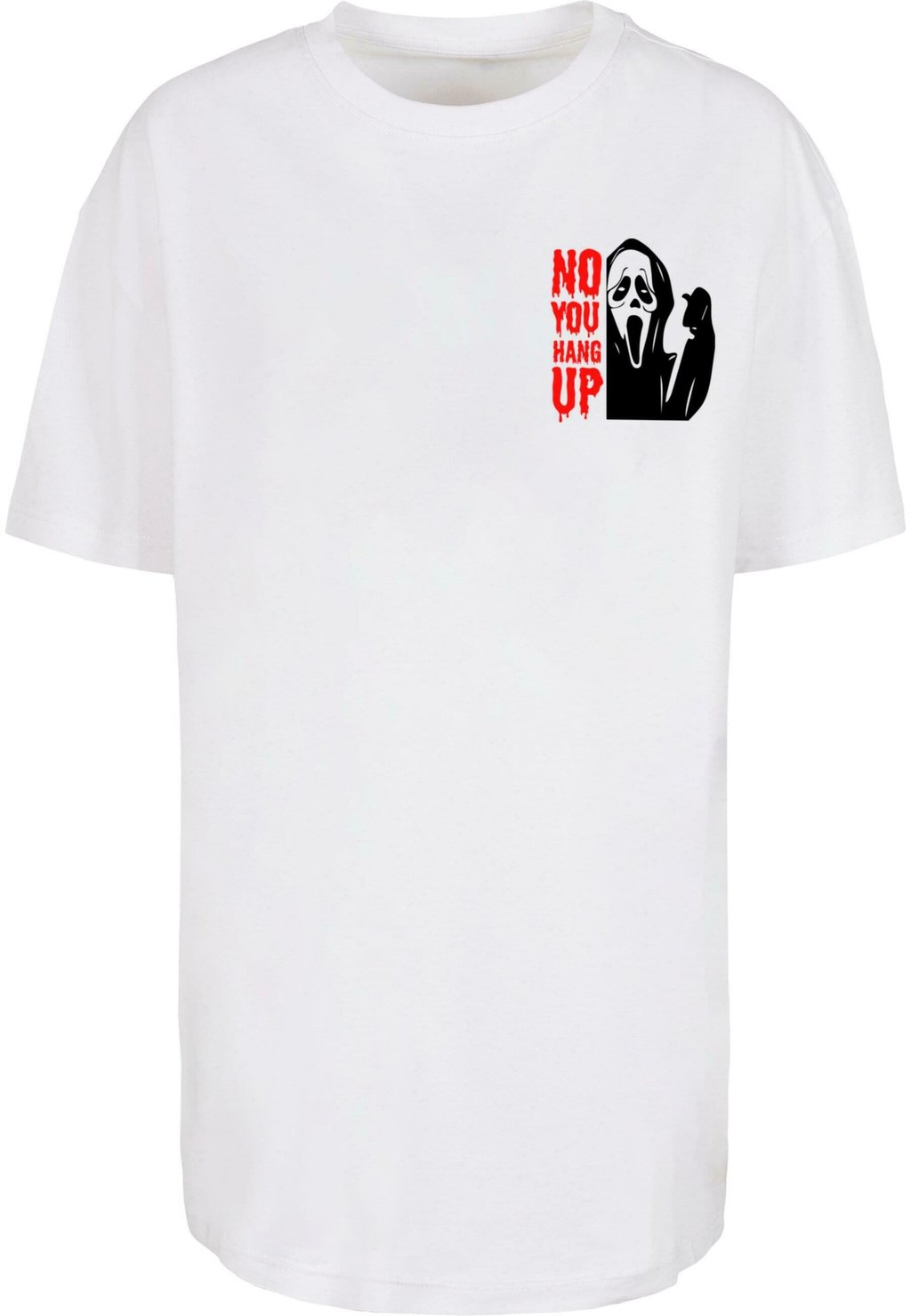 

Футболка с принтом HALLOWEEN NO YOU HANG UP TEE Merchcode, белый