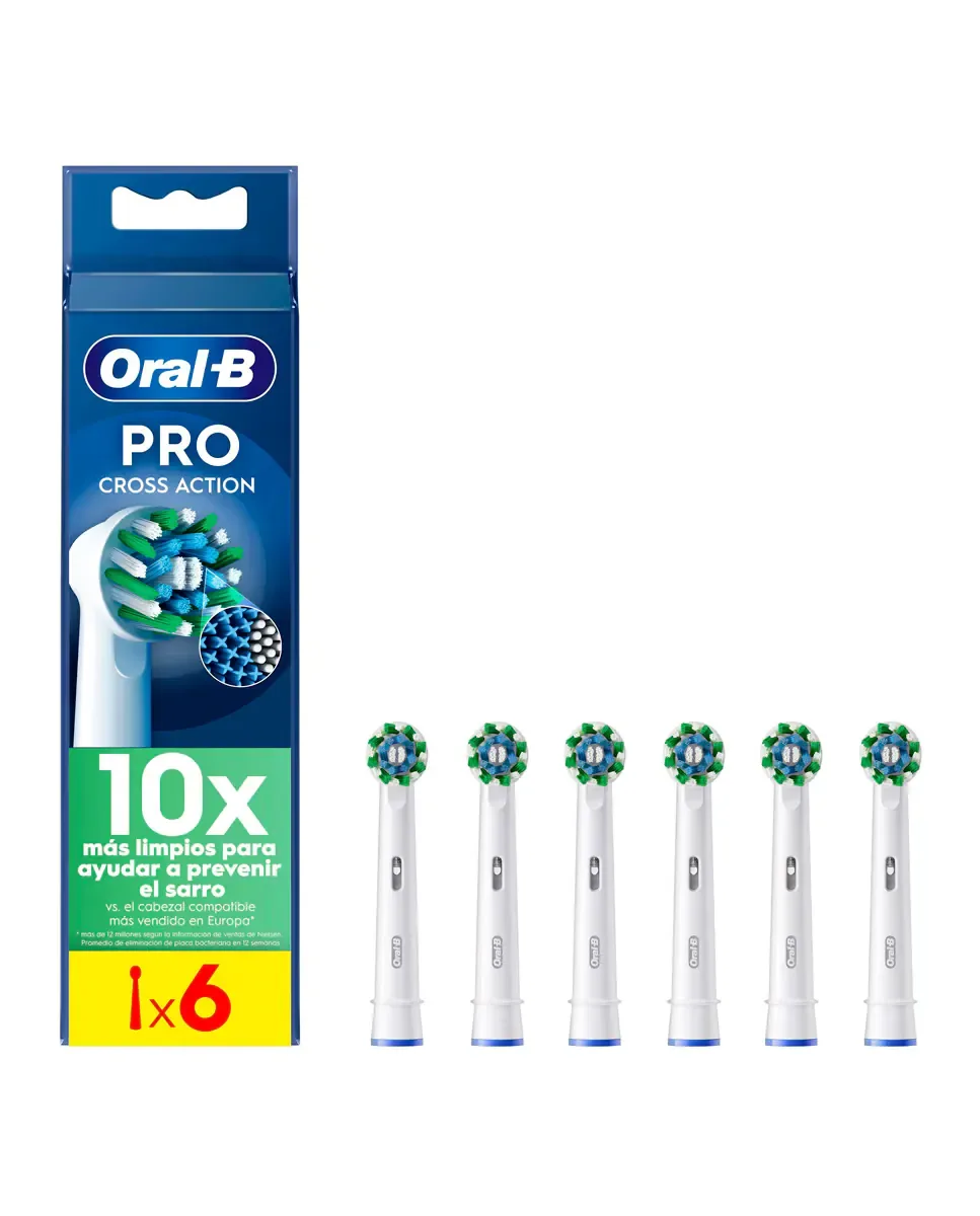 Набор из 6 сменных насадок Pro Cross Action Pro Oral-B — фото 2