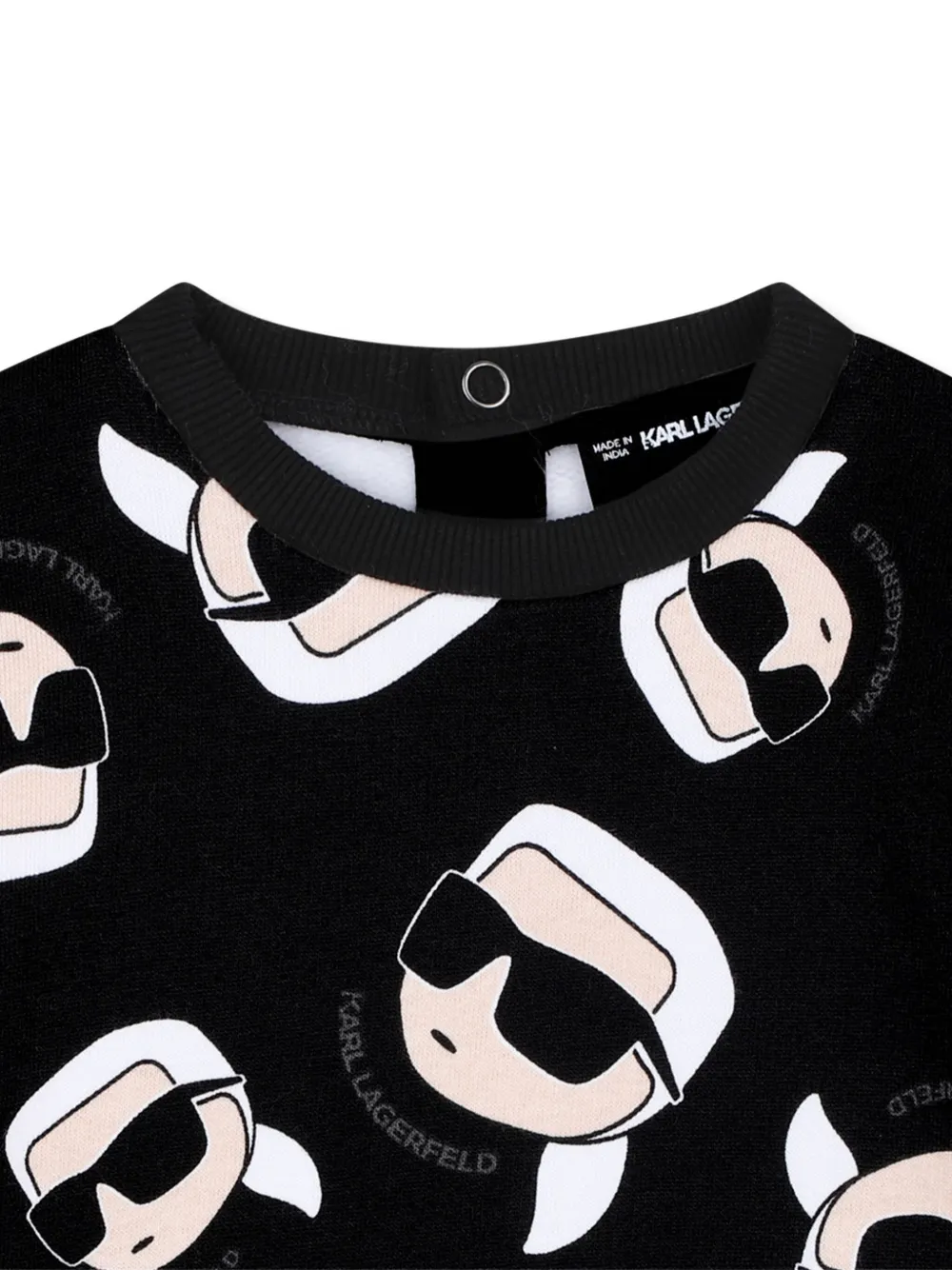 Толстовка с графичным принтом KARL LAGERFELD KIDS, черный — фото 3