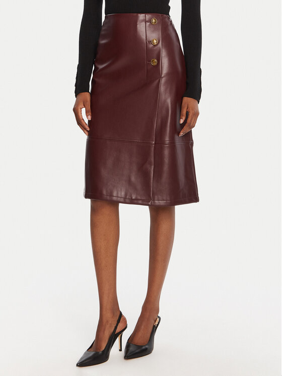 

Юбка из искусственной кожи regular fit 252TP2233 Twinset, красный