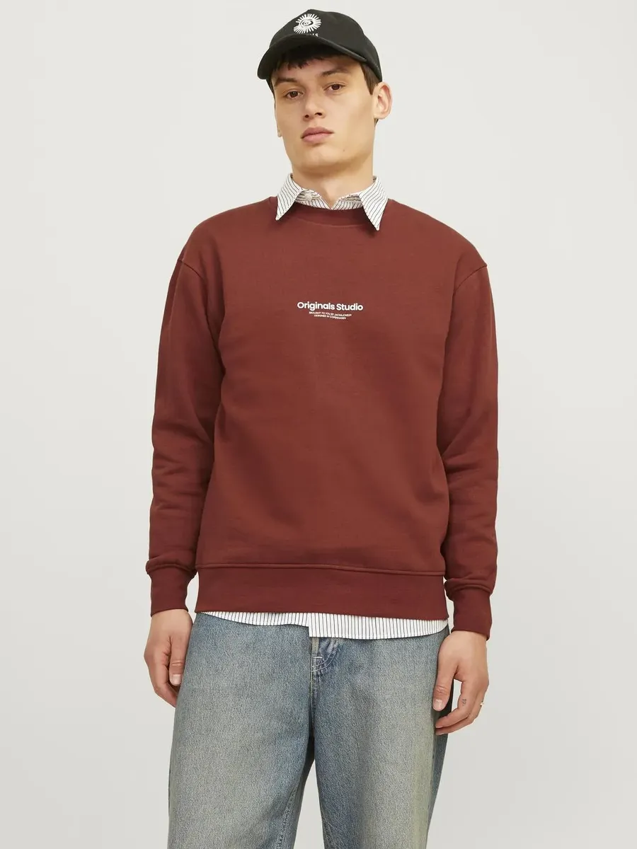 

Толстовка Jack & Jones "JORVESTERBRO SWEAT CREW NECK NOOS", цвет Brandy Brown